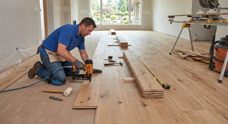 Wide Plank Floor Installation