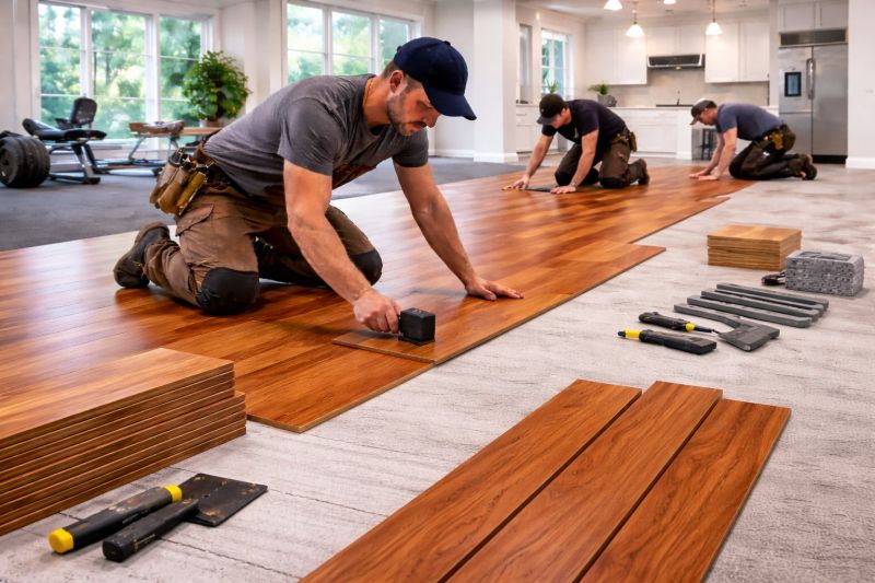 Cherry Floor Installation in Oregon City, OR