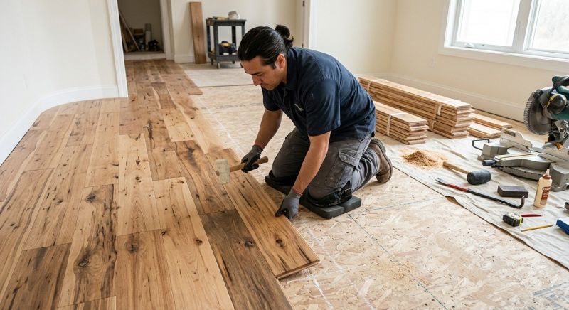 Hickory Floor Installation in Vancouver, WA