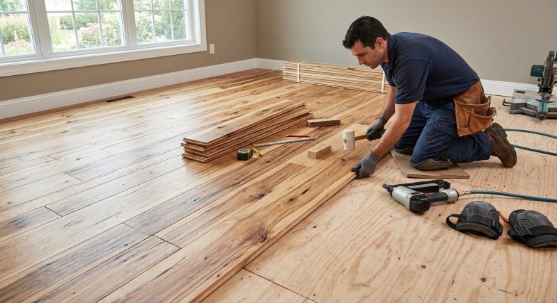Hickory Floor Installation in Vancouver, WA
