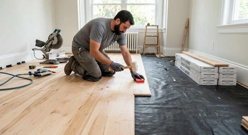 Maple Flooring Installation in Ariel, WA