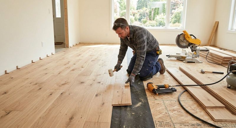 Oak Floor Installation in Ariel, WA