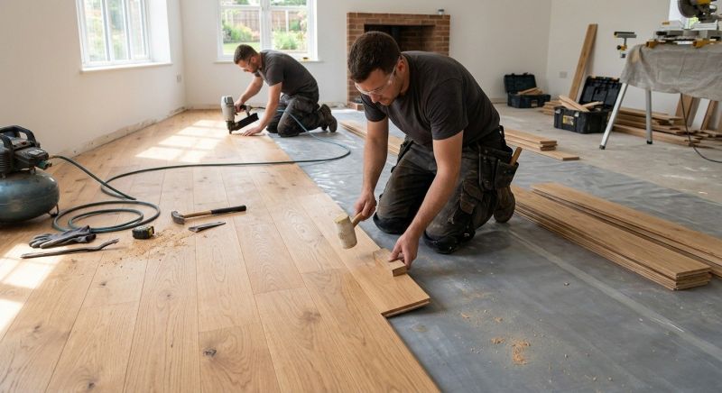 Oak Floor Installation in Camas, WA