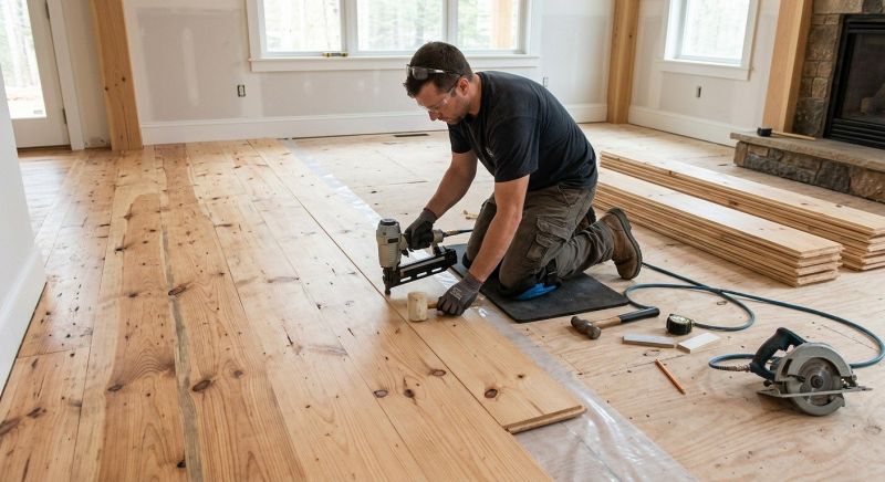 Pine Floor Installation in Vancouver, WA